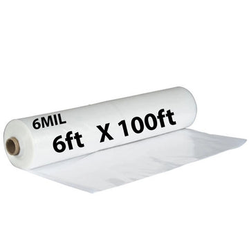 6ftX100ft Clear Plastic Sheeting 6 Mil Low Density LDPE 1 Roll